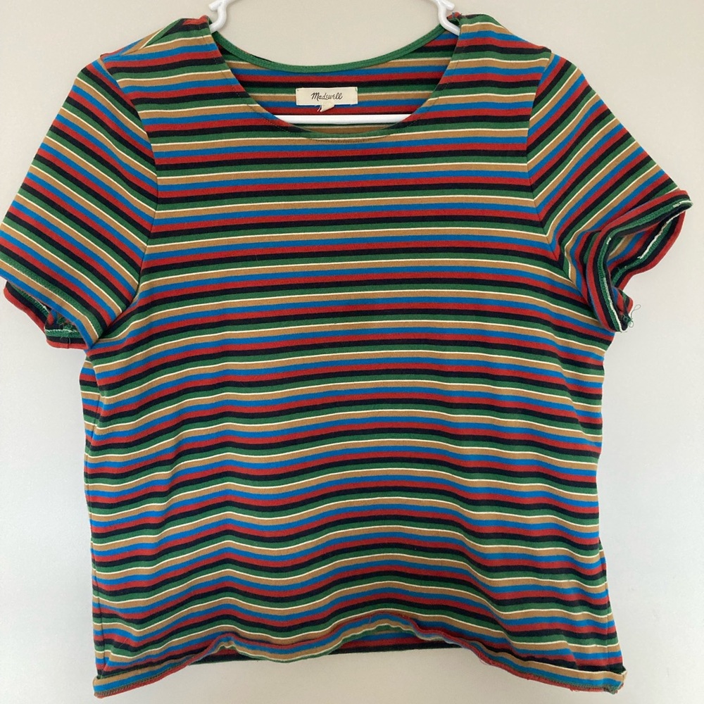 Madewell Rainbow Boxy Crop Tee